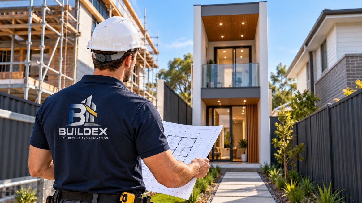 builder for narrow block Sydney